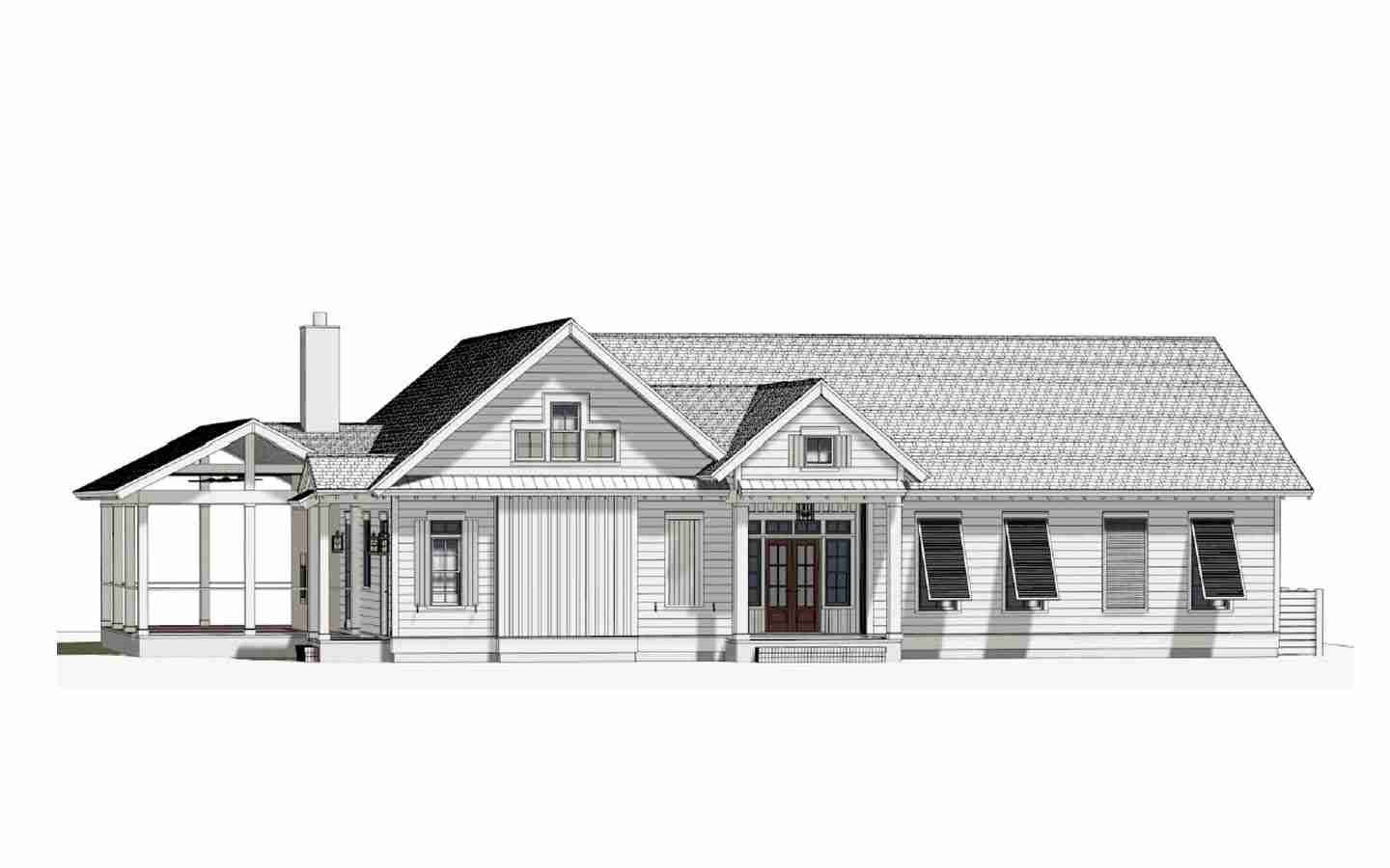 plan 300-0001 front view rendering