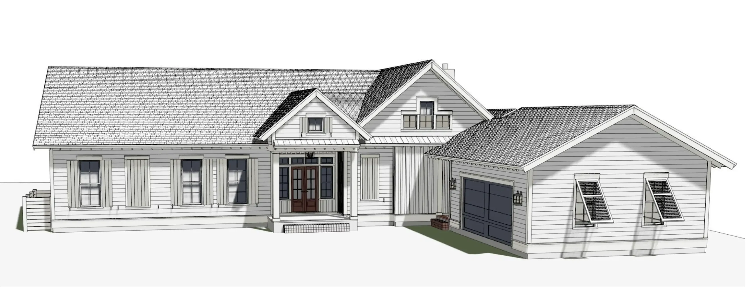 plan 300-0002 side view rendering