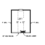 plan 101-0019 loft floor plan