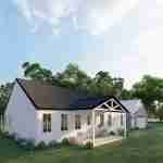 plan 470-0009 front angle view rendering