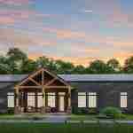 plan 110-0003 front dusk view rendering