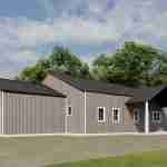 plan 470-0007 garage angled view rendering