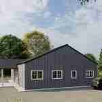 plan 470-0007 angled side view rendering