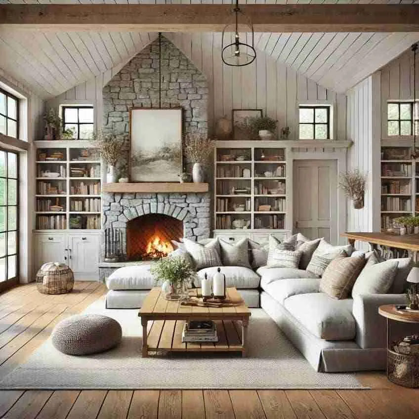 modern farmhouse family room