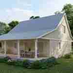 plan 110-0008 front angled rendering