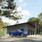 plan 470-0019 side rendering with auto