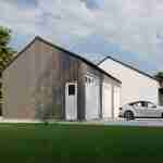 plan 240-0017 garage view rendering