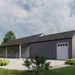 plan 240-0017 angled rear view rendering