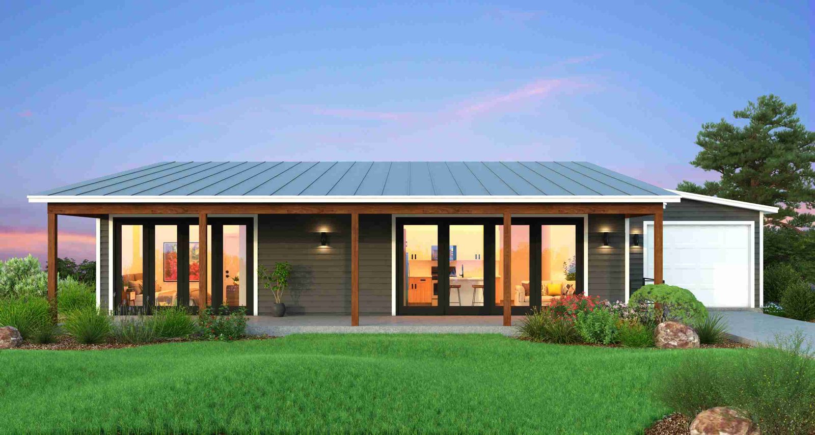 plan 240-0010 front view rendering