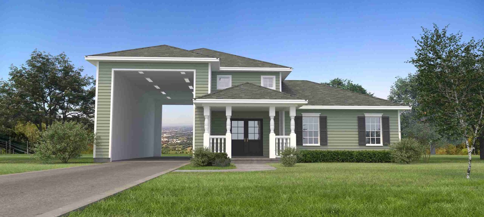 plan 240-0012 front view rendering