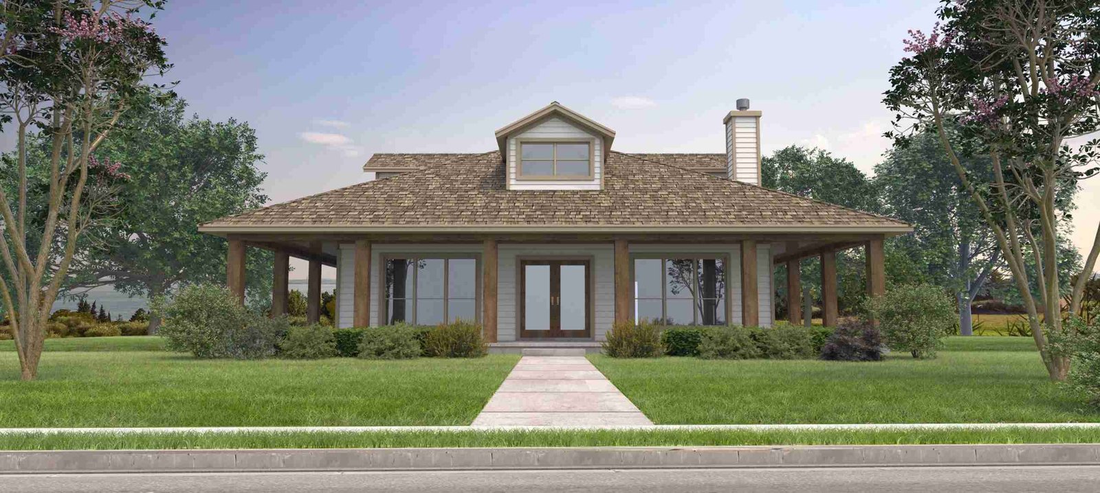 plan 240-0014 front view rendering