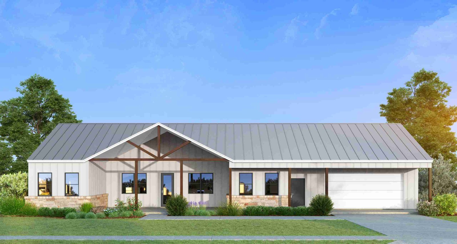 plan 240-0020 front view rendering