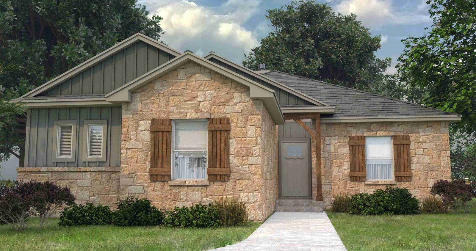 plan 240-0021 front view rendering