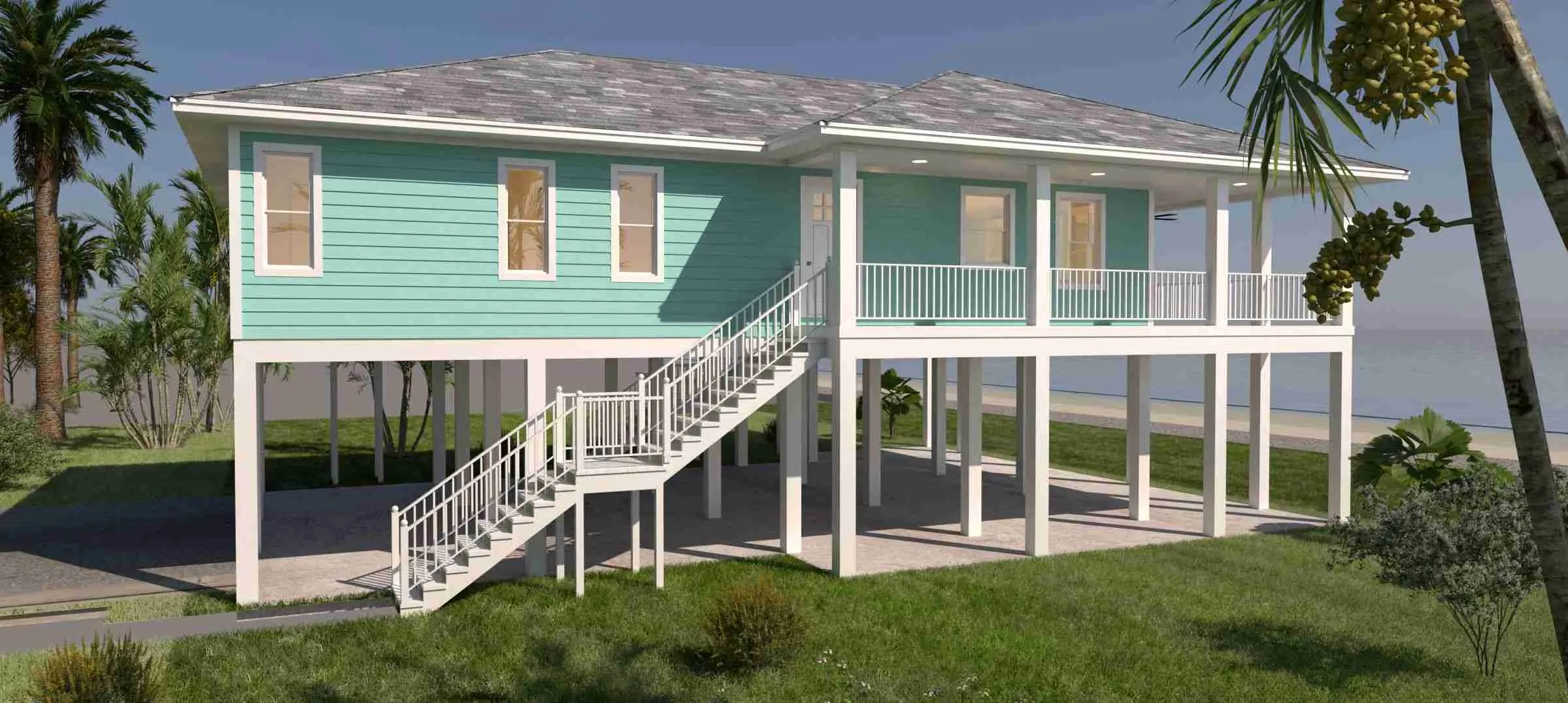 plan 240-0025 front view rendering