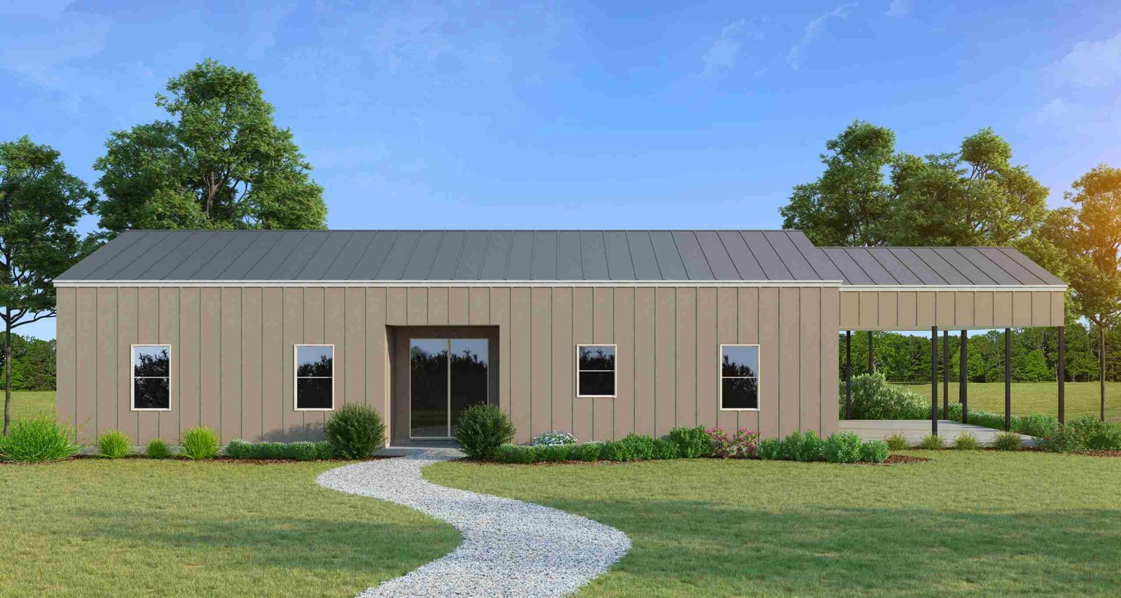 plan 240-0029 front view rendering