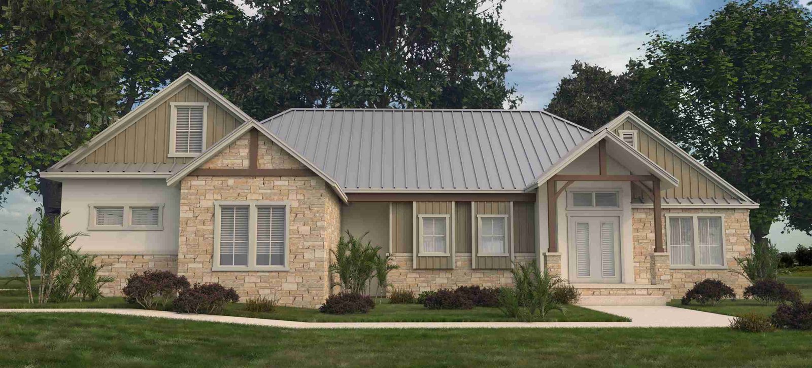 plan 240-0061 front view rendering