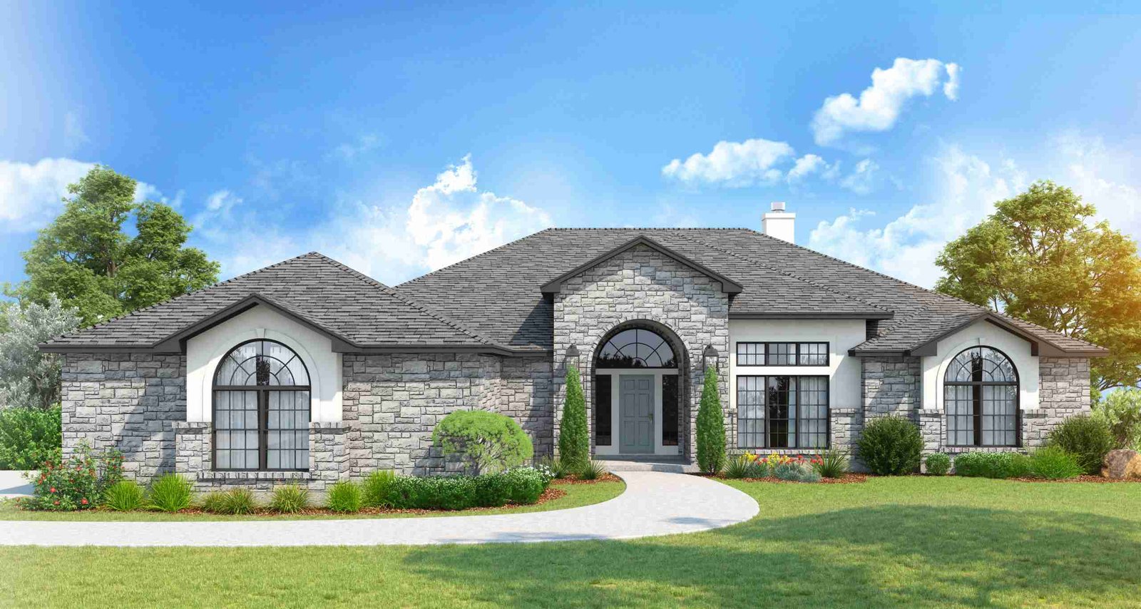 plan 240-0130 front view rendering