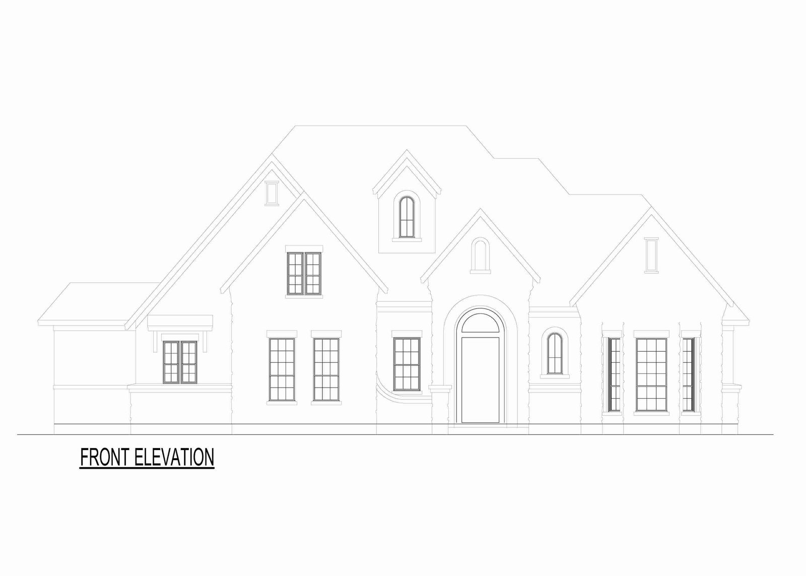 plan 240-0137 front view elevation