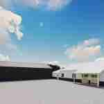 plan 240-0016 rear view rendering