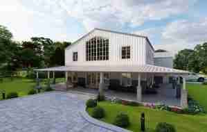 plan 470-0032 front slight angled view rendering