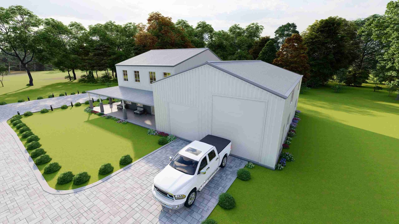 plan 470-0032 garage rendering