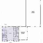 plan 240-0016 floor plan including shop