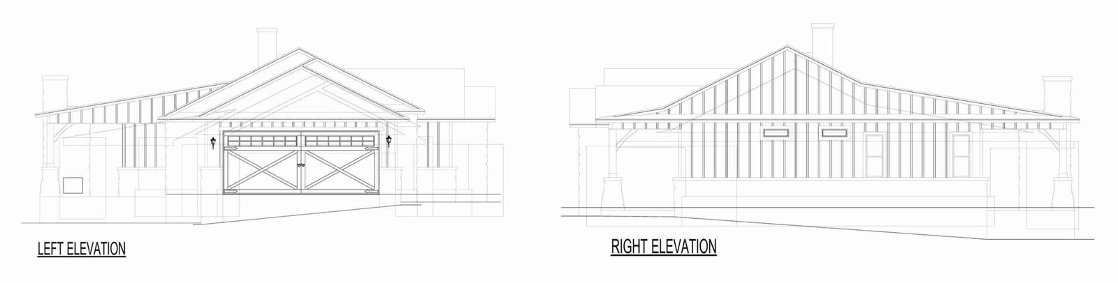 left and right elevations side-by-side from plan 240-0070
