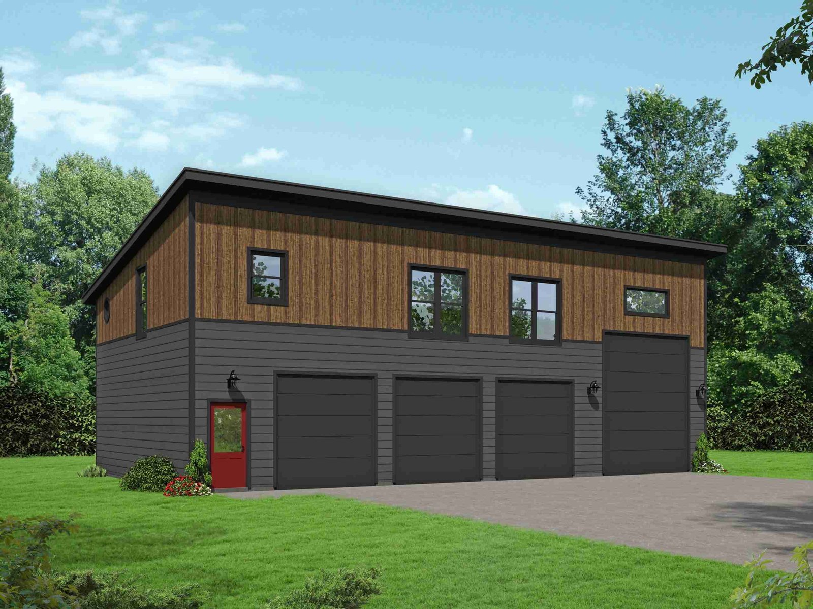 Plan 630-0052 - front rendering