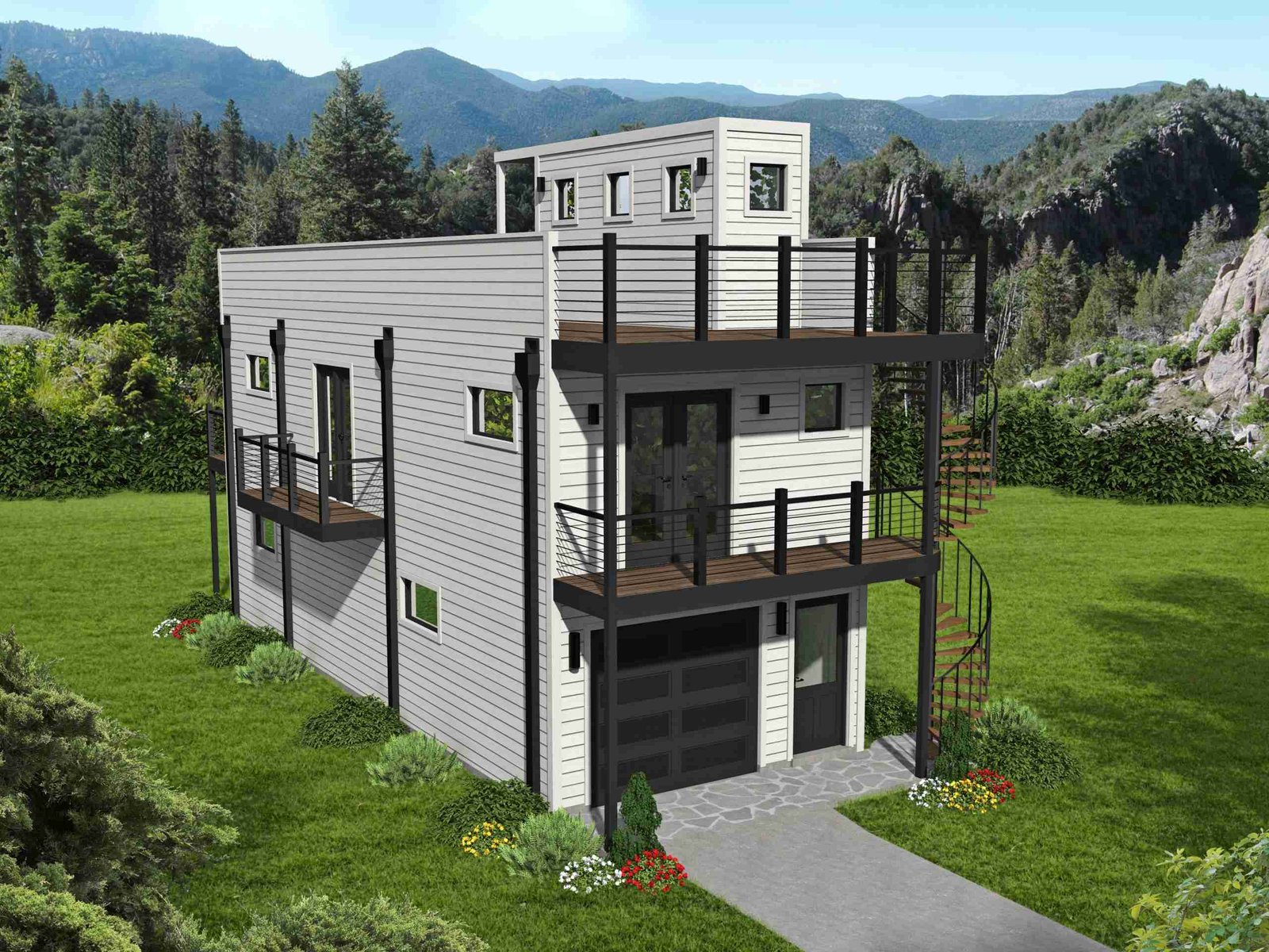 plan 630-0113 front view rendering