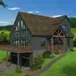 plan 630-0009 front left angle rendering