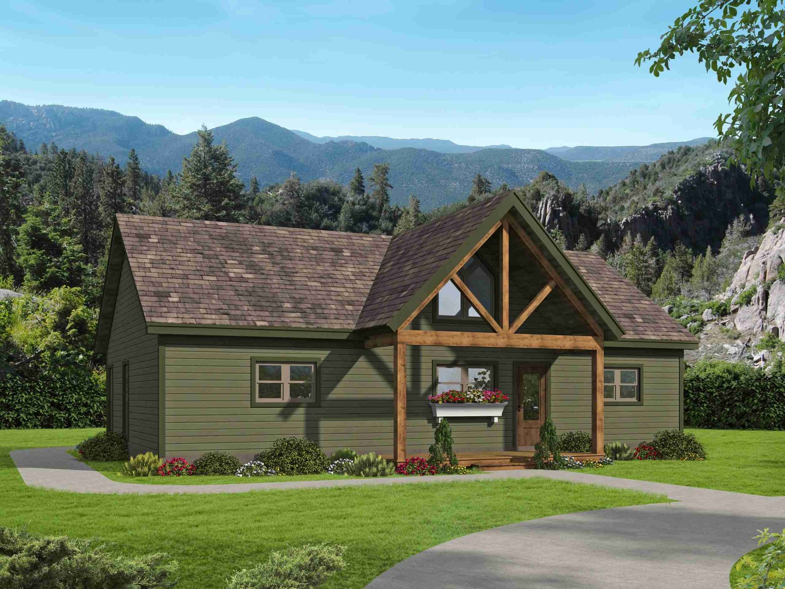 Plan 630-0061 - Front View Rendering