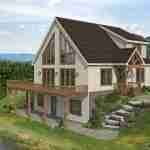 Plan 630-0054 - Rendering of House