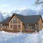 plan 630-0120 rear view rendering