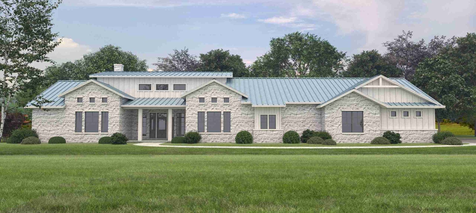 plan 240-0163 front view rendering