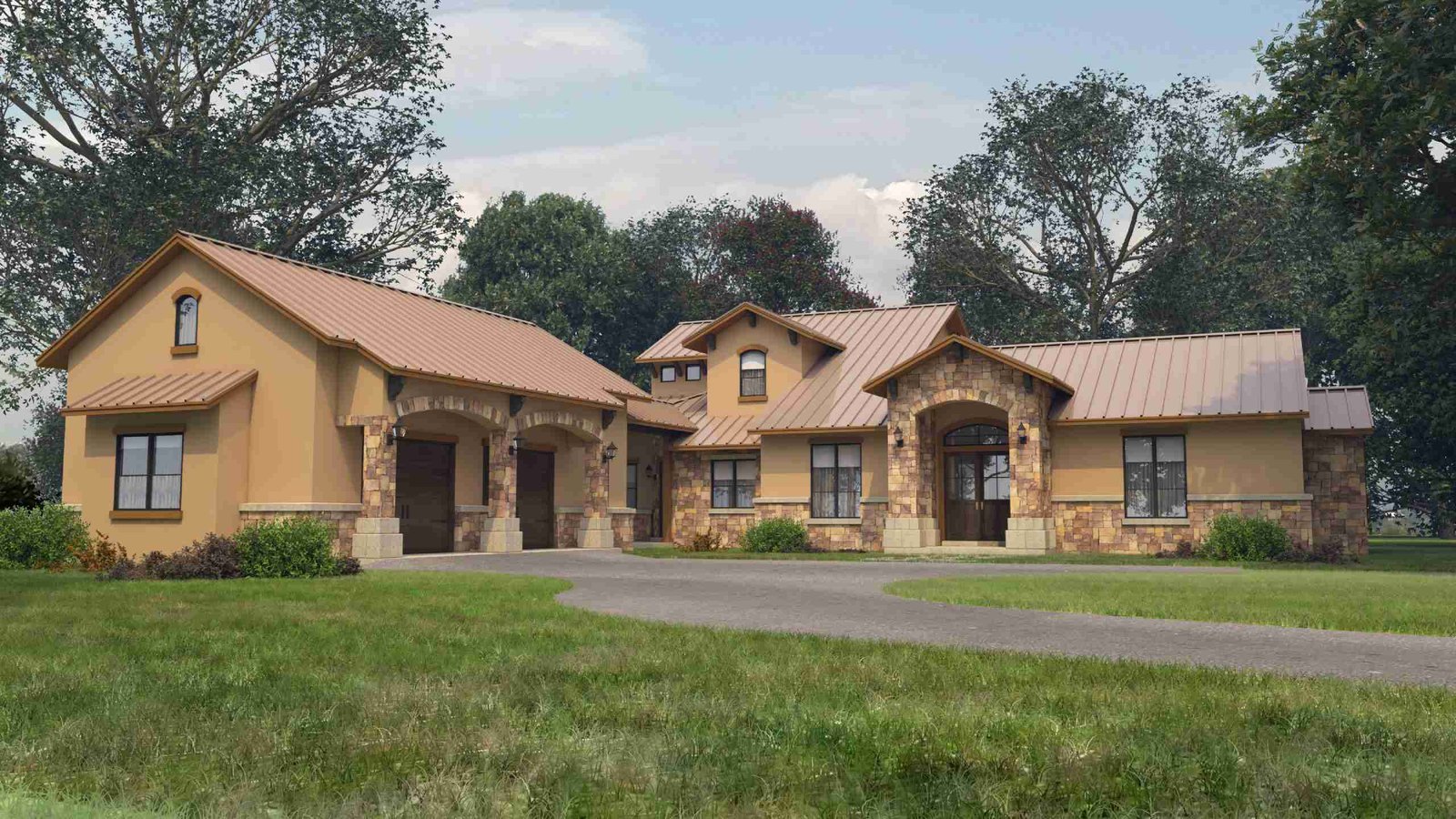 plan 240-0173 front view rendering