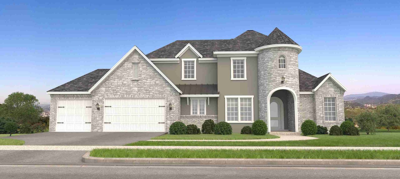 plan 240-0177 front view rendering