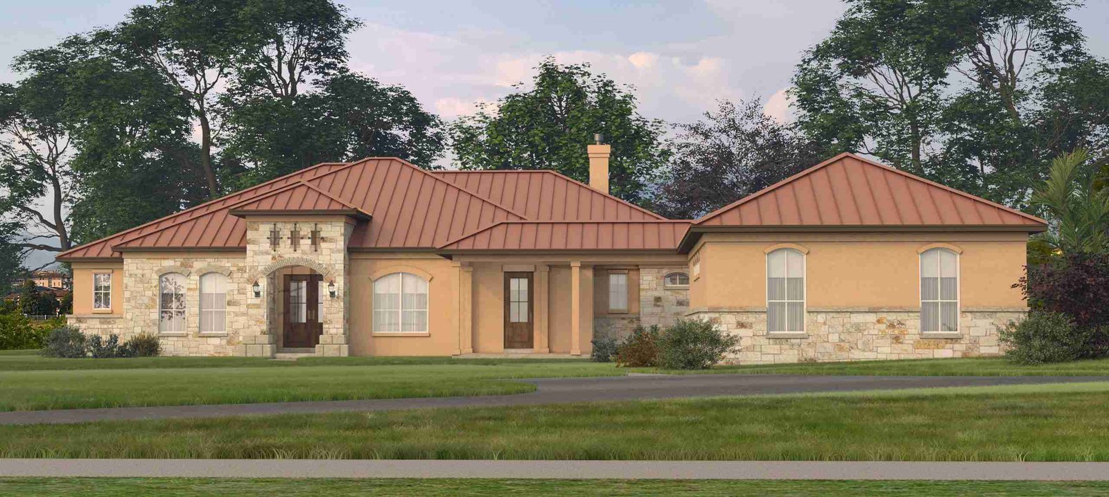 plan 240-0203 front view rendering