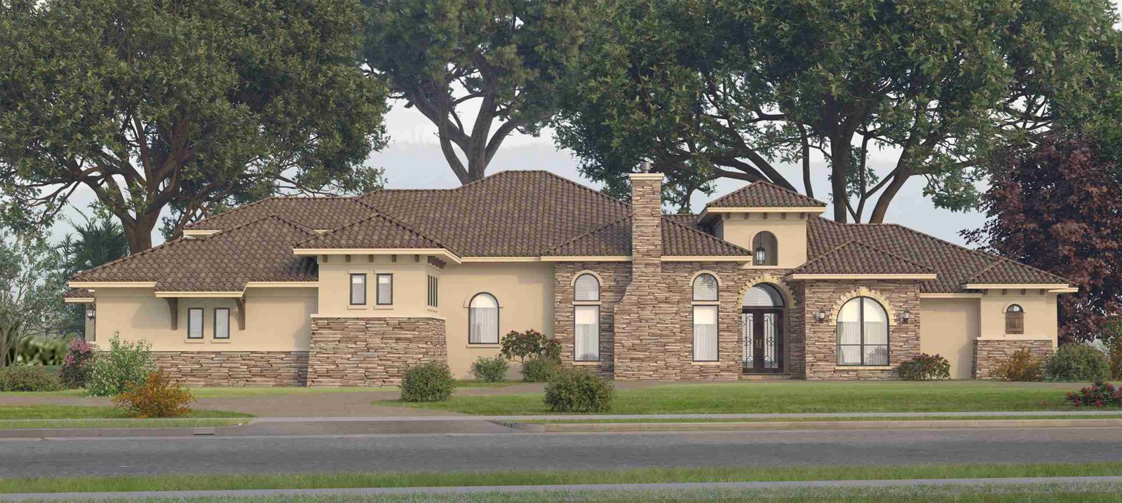 plan 240-0205 front view rendering