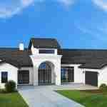 plan 240-0207 front view wider window rendering