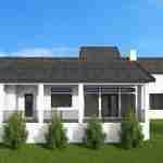 plan 240-0207 rear view rendering
