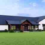 plan 580-1017 front view white and red rendering