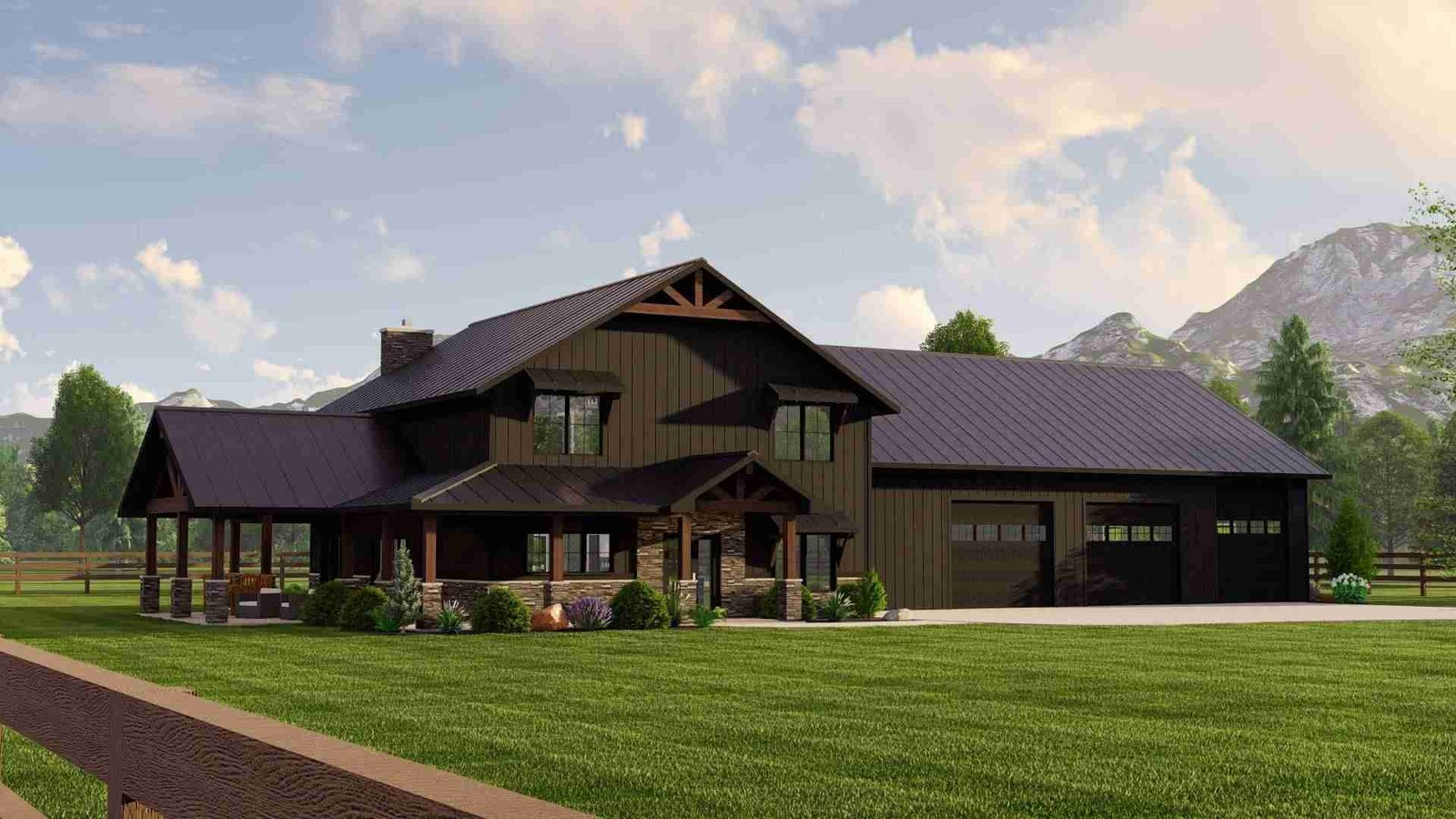 plan 580-1003 front view rendering