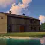 plan 580-1019 rear view rendering