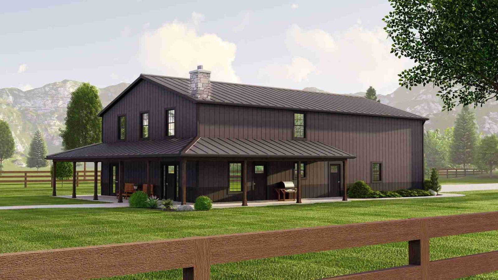 plan 580-1041 front left angle view rendering