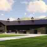 plan 580-1007 front driveway view rendering