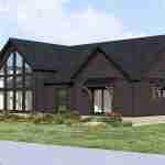 plan 580-1014 front right angle view rendering