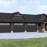 plan 580-1014 garage view rendering