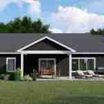 plan 580-1049 rear view rendering