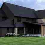 plan 580-1095 rear left angle view rendering