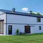 plan 580-1051 rear left angle view rendering